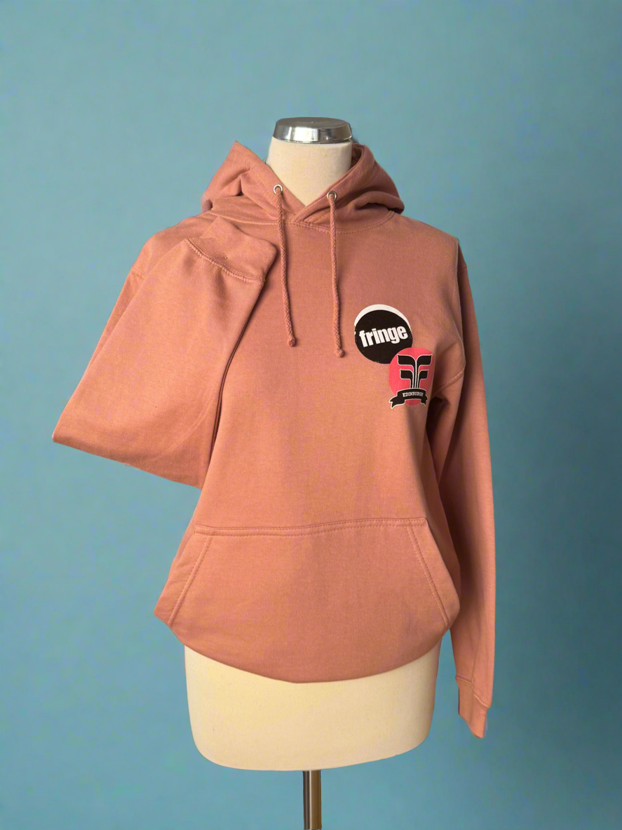 Dusty pink Fringe hoodie