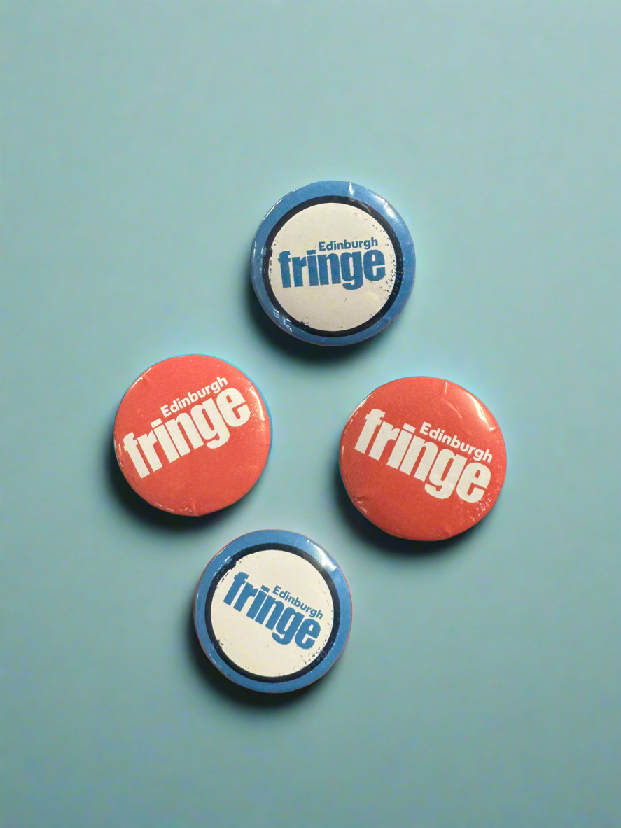 Edinburgh Fringe Blue and Pink Pin Badge