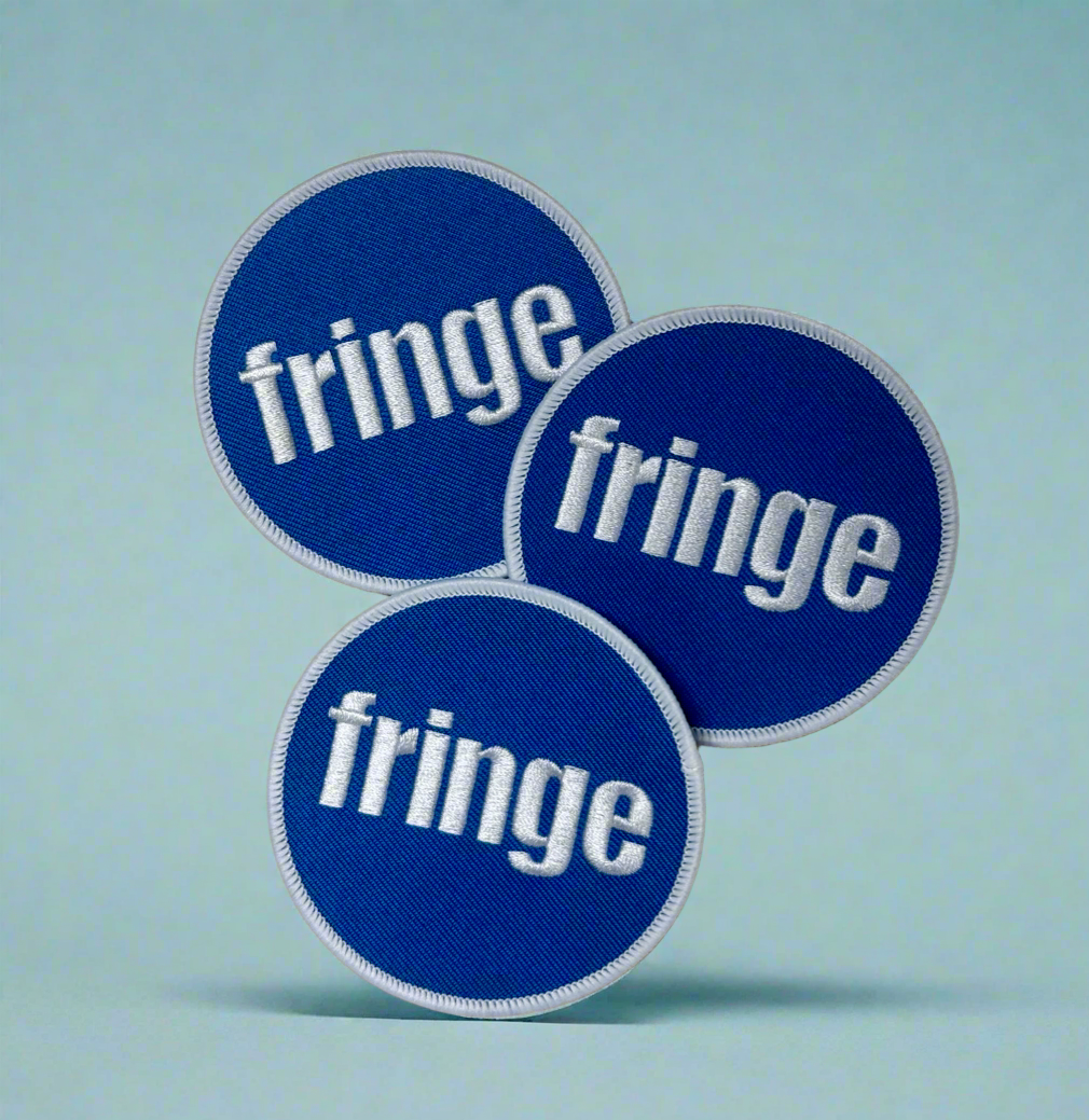 Classic Blue Fringe Logo Iron on patch