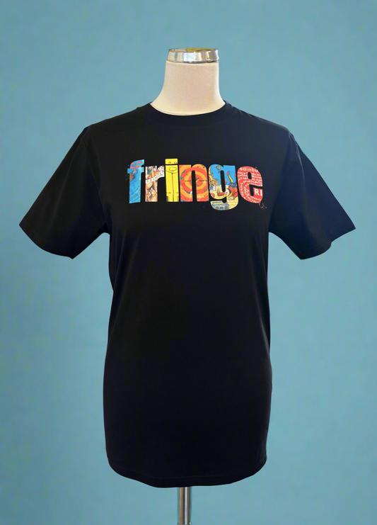 Black Unisex Cotton Fringe Era T-Shirt 2025