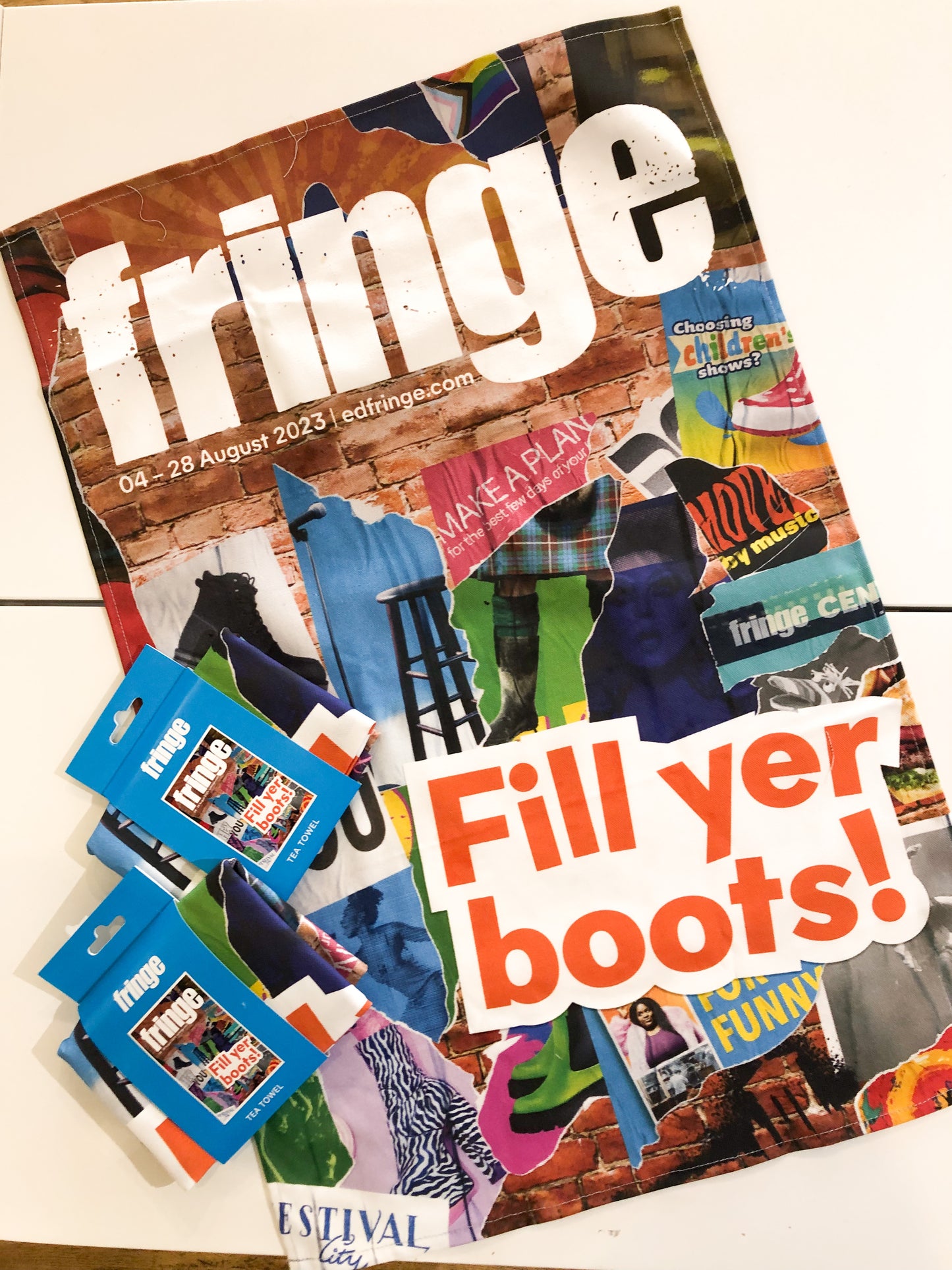Fringe 2023 campaign tea towel