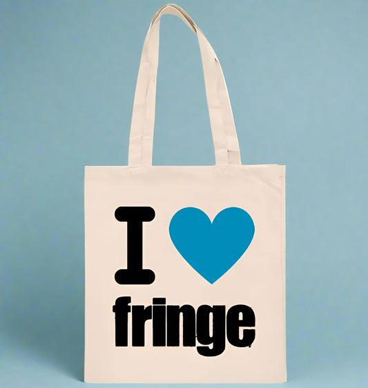 I heart Fringe cotton tote bag