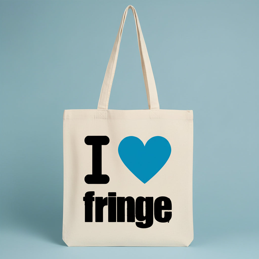 I heart Fringe cotton tote bag