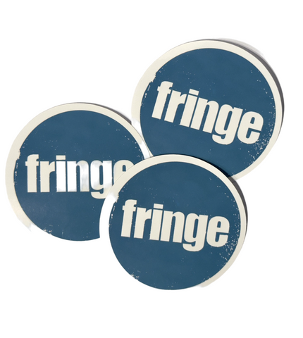 Blue Fringe Sticker 3 inch
