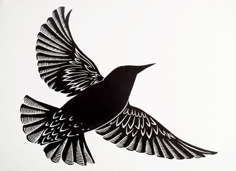 Bird original lino cut print (limited edition)