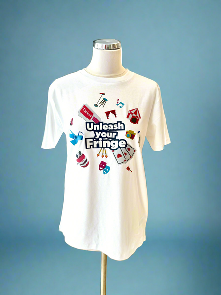 'Unleash your Fringe' 2024 T-Shirt and playing card bundle