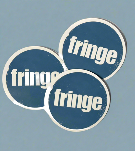 Blue Fringe Sticker 3 inch