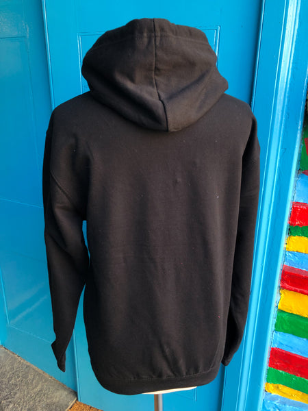 Fringe logo black hoodie