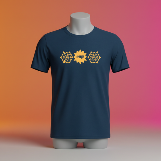 Denim blue kaleidoscope t-shirt