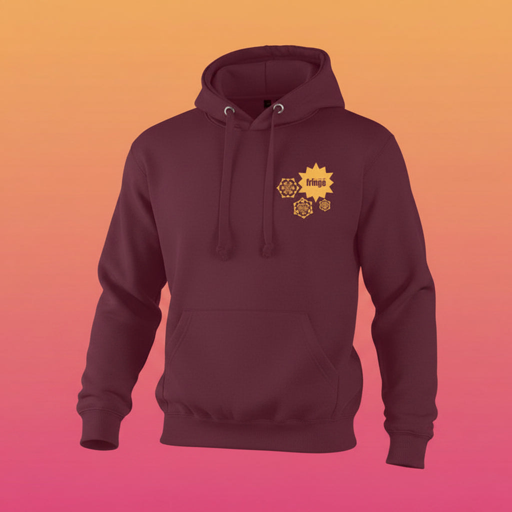 Burgundy & yellow Kaleidoscope Hoodie– Unisex - Cotton blend