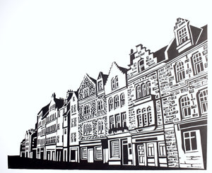 Grassmarket original lino cut print (limited edition)